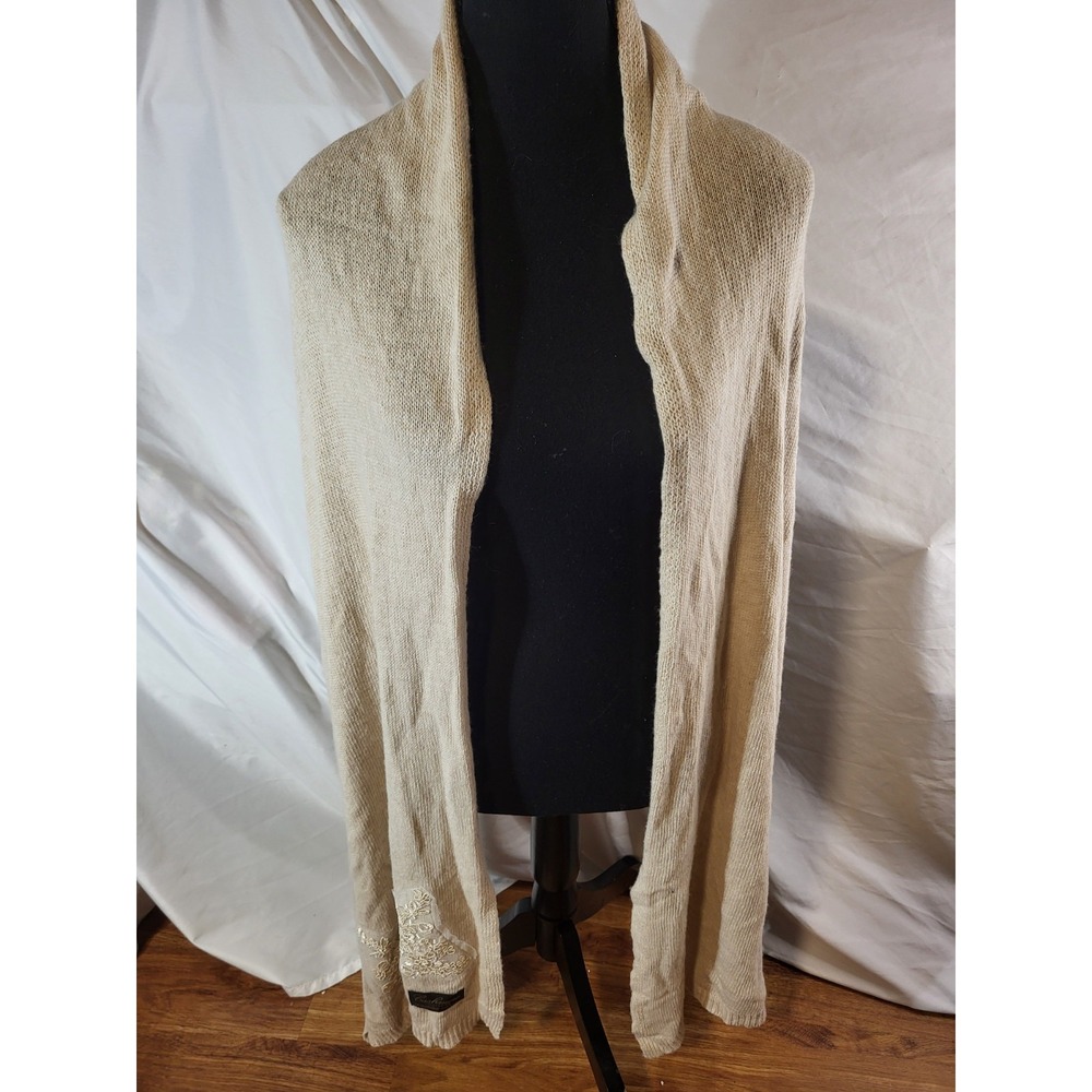 Cashmere Collection Made In Italy Beige Lace Scarf